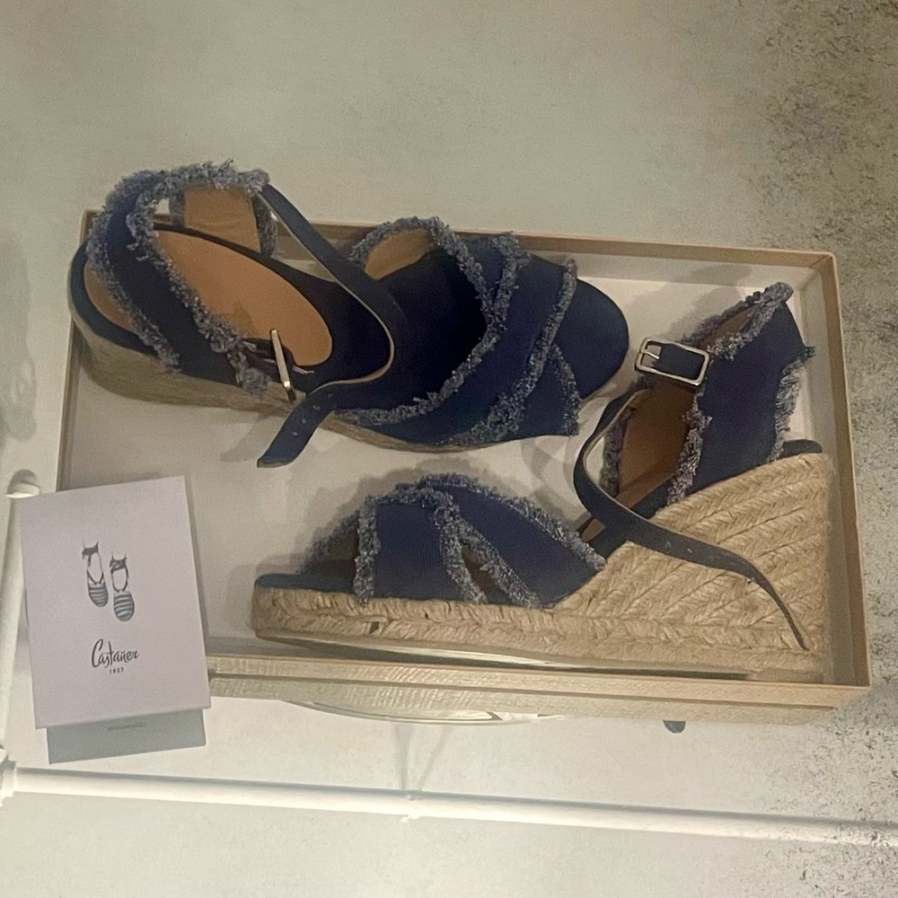 NWT Castaner 70mm Espadrille Wedge - Picture 2 of 5